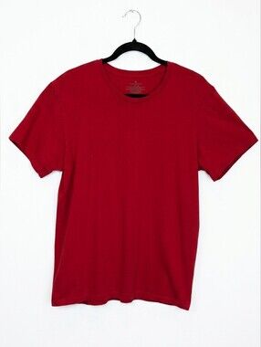 Calvin Klein Boys Youth Red Classic Cotton Crewneck Top Size Medium Basic Tshirt